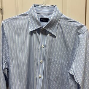 Proper Cloth Men's Blue Striped Dress Shirt